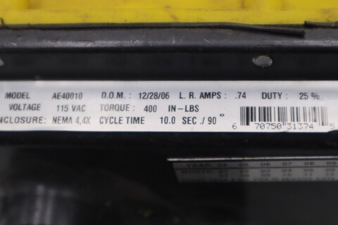 Apollo ae40010 actuator 115vac nema 4 torque 400 in-lbs stock 3452-a - Image 3