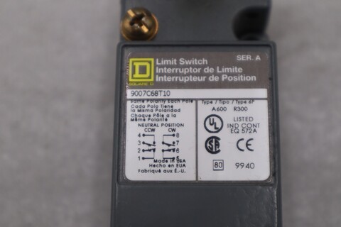 Square D 9007C68T10 Limit Switch Rotary Head 10A 600V 2NO/2NC NEW STOCK GF-707A - Image 2