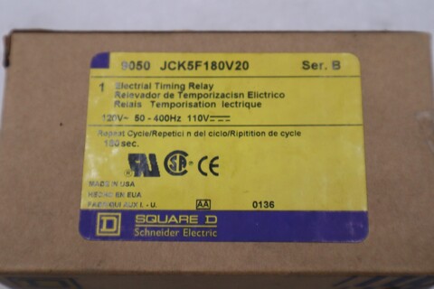 Schneider electric square d 9050jck5f180v20 timing relay new stock gf-694a - Image 2