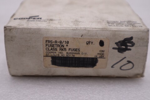 BOX OF 10 - Bussmann Fusetron FRS-R-8/10 Dual Element Time Delay Fuse - #GF575A - Image 3
