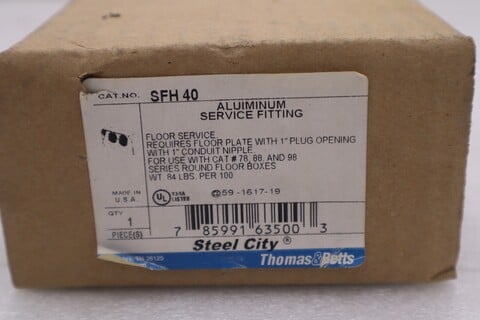 Thomas & Betts SFH -40 Steel City Aluminum Service Fitting #3677 - Image 1