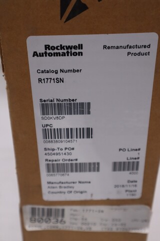 Allen-Bradley Bradley 1771-SN I/O Scanner Module - ROCKWELL REMANUFACTURED - STK GF826 - Image 3