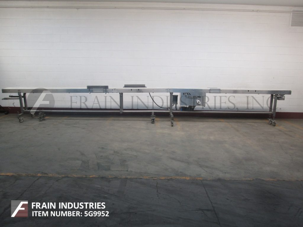 10" wide x 23.9' long, Keenline, Stainless Steel conveyor, neoprene belt, 32"-35" infeed/discharge range, 3/4 - Image 4