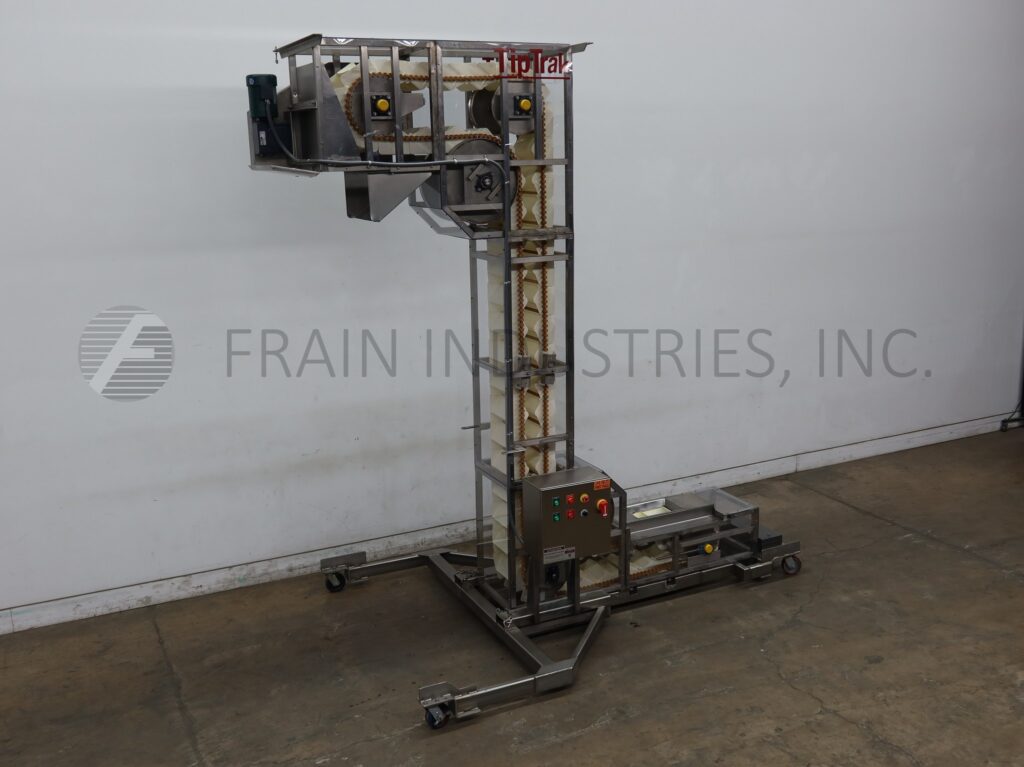 Unitrak #S2-Tip-Trak, Z style bucket elevator, 10-1/2" L x 4-1/2" W x 5" D plastic buckets, 129" discharge - Image 1