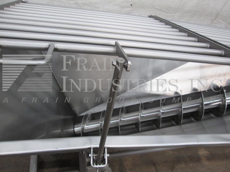 10" diameter x 12.6' long, Cozzini #CSC1014, 304 Stainless Steel, portable incline screw conveyor - Image 2