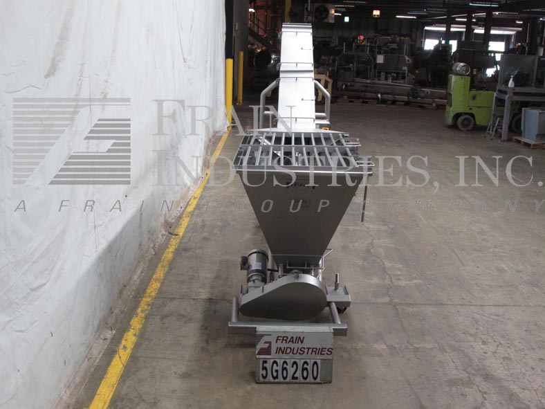 10" diameter x 12.6' long, Cozzini #CSC1014, 304 Stainless Steel, portable incline screw conveyor - Image 3