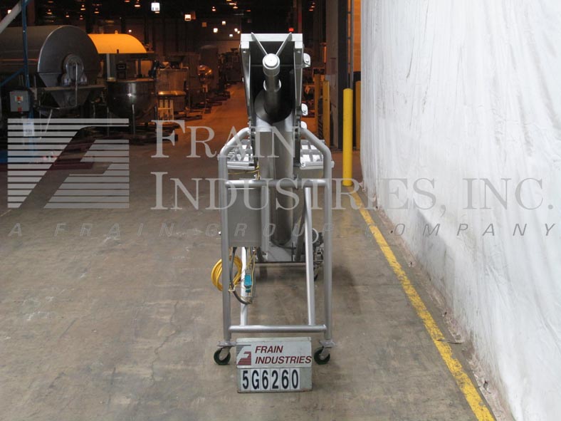 10" diameter x 12.6' long, Cozzini #CSC1014, 304 Stainless Steel, portable incline screw conveyor - Image 4