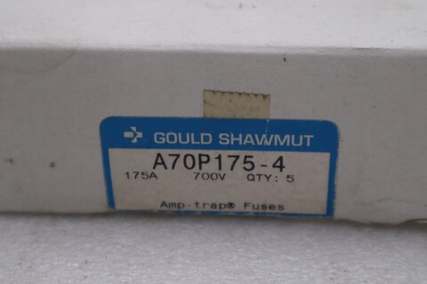 BOX OF 5 Goulds SHAWMUT A70P175-4 Amptrap Semiconductor Fuse New Stock GF-351A - Image 3