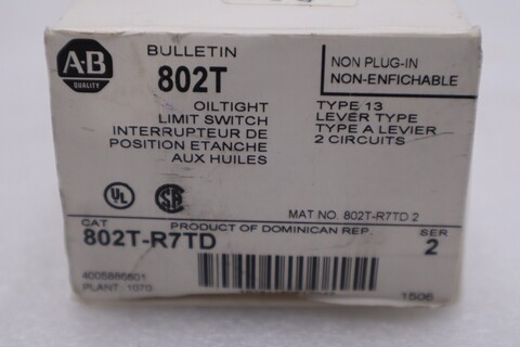 Allen-Bradley bradley 802t-r7td ser. 2 120vac 3a new with box stock g616a - Image 1