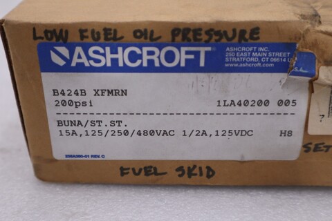 Ashcroft pressure switch cat #b424b xfmrn stock gf372 - Image 6