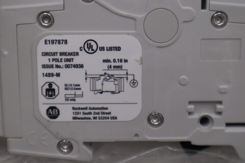 NEW OPEN BOX AB Allen Bradley 1489-M1C100 miniature circuit breaker STK H1095A - Image 2