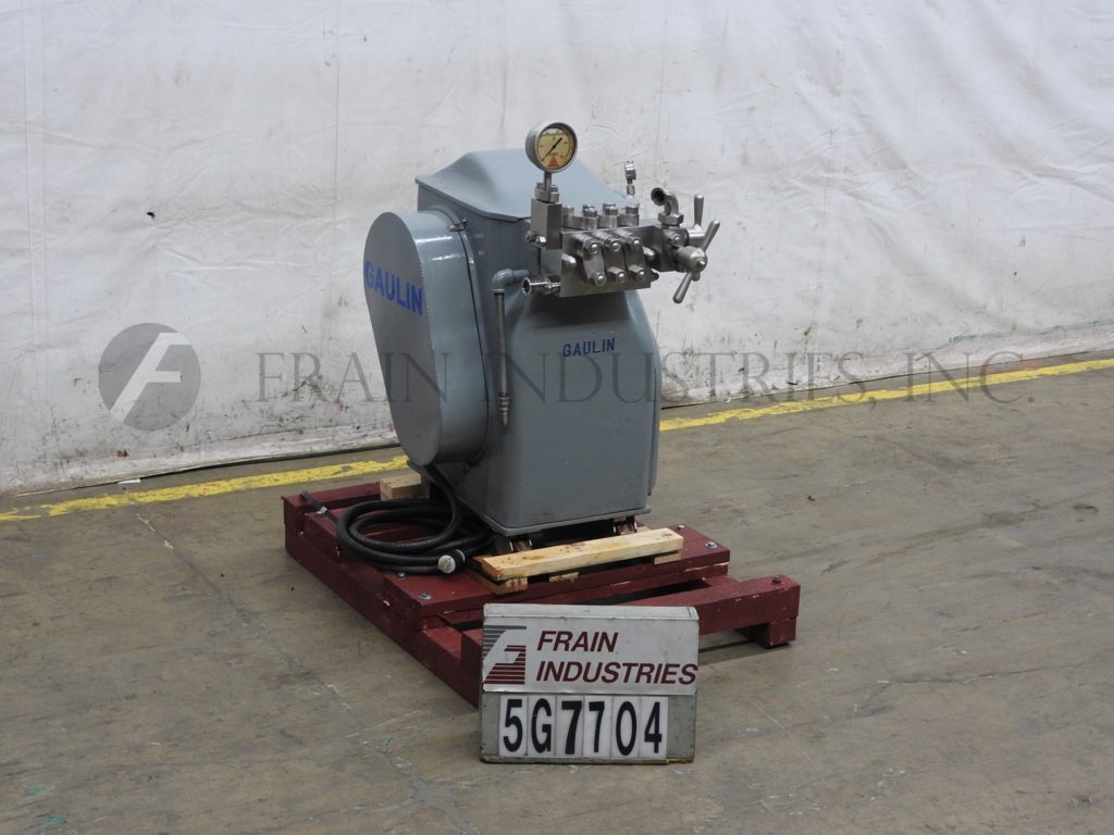 Gaulin #125E, 2-stage, Stainless Steel homogenizer, rated output capacity of 125 gallons per hour - Image 1