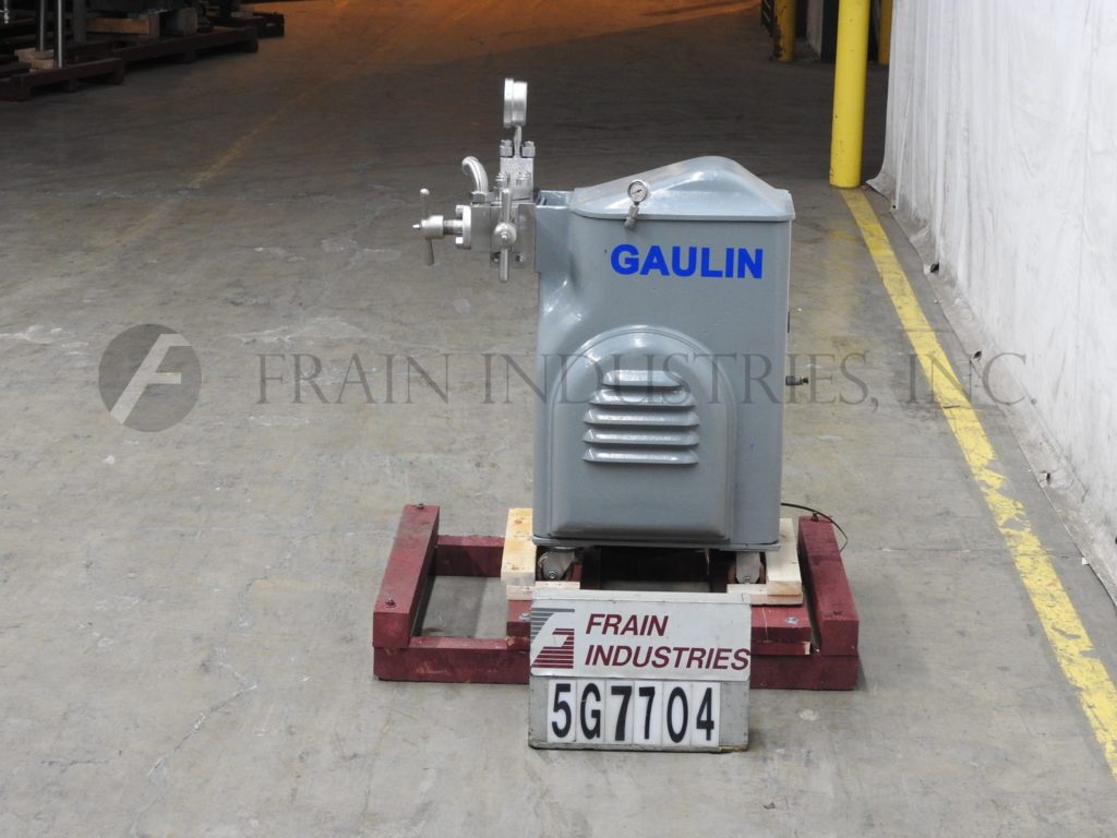 Gaulin #125E, 2-stage, Stainless Steel homogenizer, rated output capacity of 125 gallons per hour - Image 3