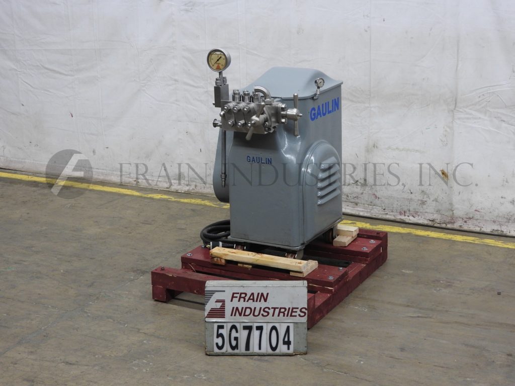 Gaulin #125E, 2-stage, Stainless Steel homogenizer, rated output capacity of 125 gallons per hour - Image 5