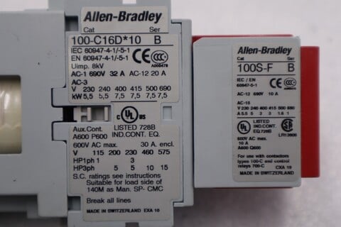Allen Bradley 100S-C16DJ14C Guard Master Safety Contactor STOCK L-484-C - Image 1