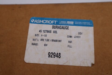 Ashcroft 45-1279-as-02l-60/ 451279as02l 0-60 psi stock 1394cc - Image 2