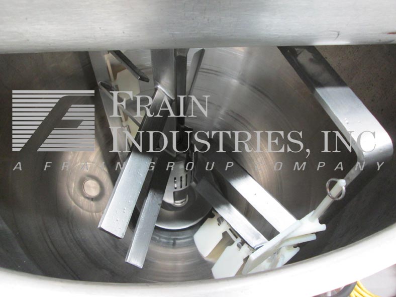 60 gallon Lee #60D12T, portable 316 Stainless Steel Tri-mix kettle, 90 psi, jacketed, 32" diameter x 30" deep - Image 2