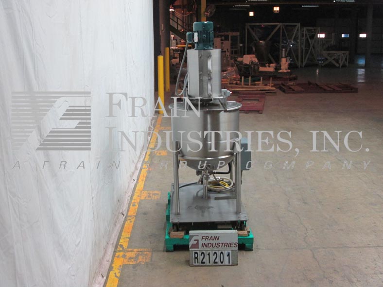 60 gallon Lee #60D12T, portable 316 Stainless Steel Tri-mix kettle, 90 psi, jacketed, 32" diameter x 30" deep - Image 3