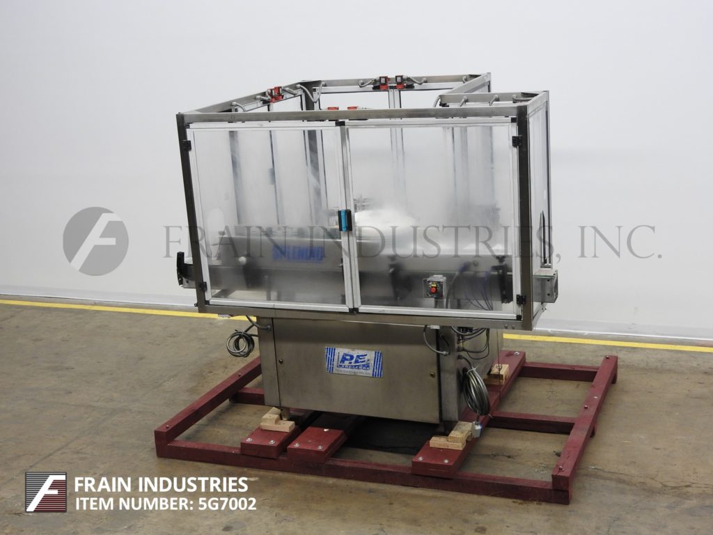 P E USA #Splendid-L7A, automatic inline Stainless Steel cold glue, partial or full wrap around labeler - Image 1