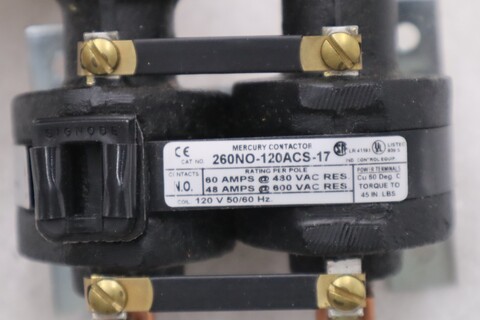 Mercury contactor 26no-120acs-17 stock #l-234b - Image 2