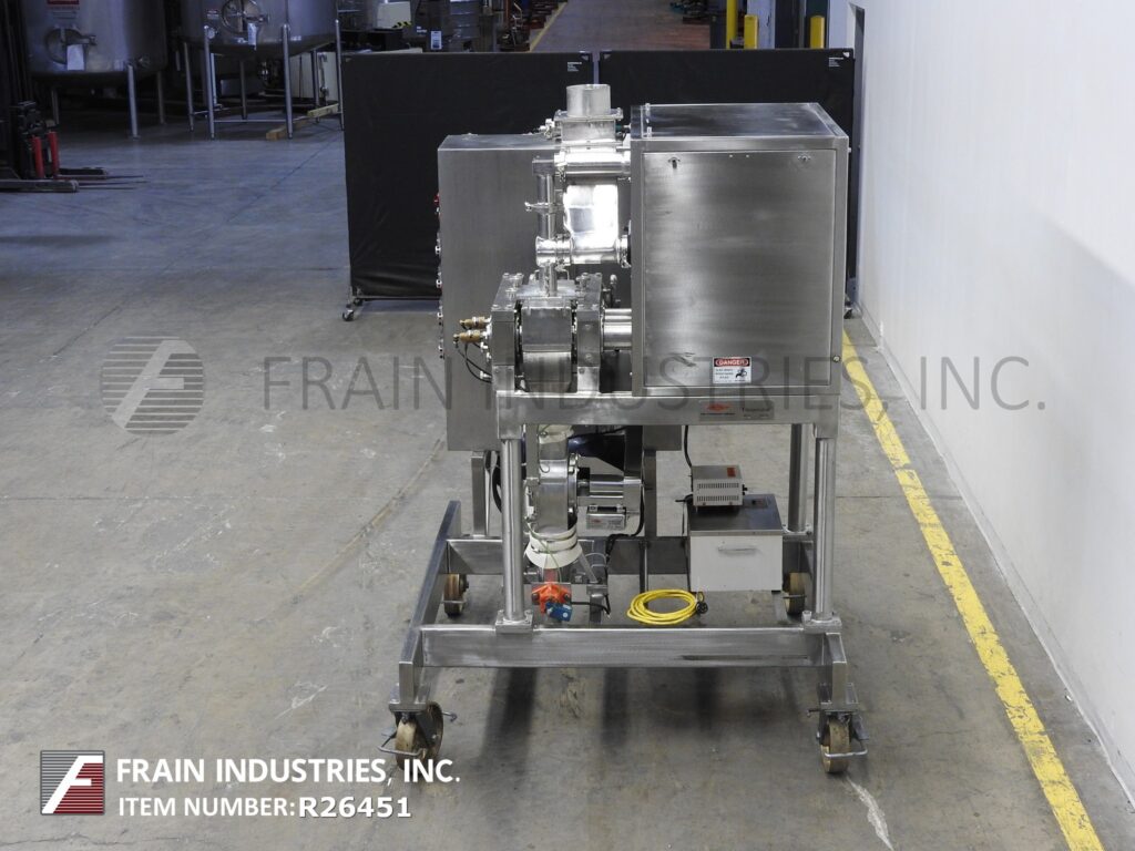Fitzpatrick #2Lx8D, chilsonator roller compactor mill, 45-181 KG per hour, 316SS contact parts, 1.5 HP - Image 3