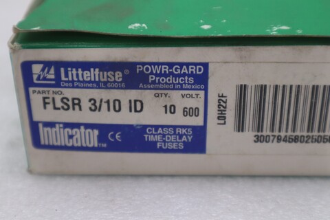 NEW OPEN BOX Littelfuse FLSR 3/10 ID Amp Fuses 600V - Lot of 10 STK GF306A - Image 2