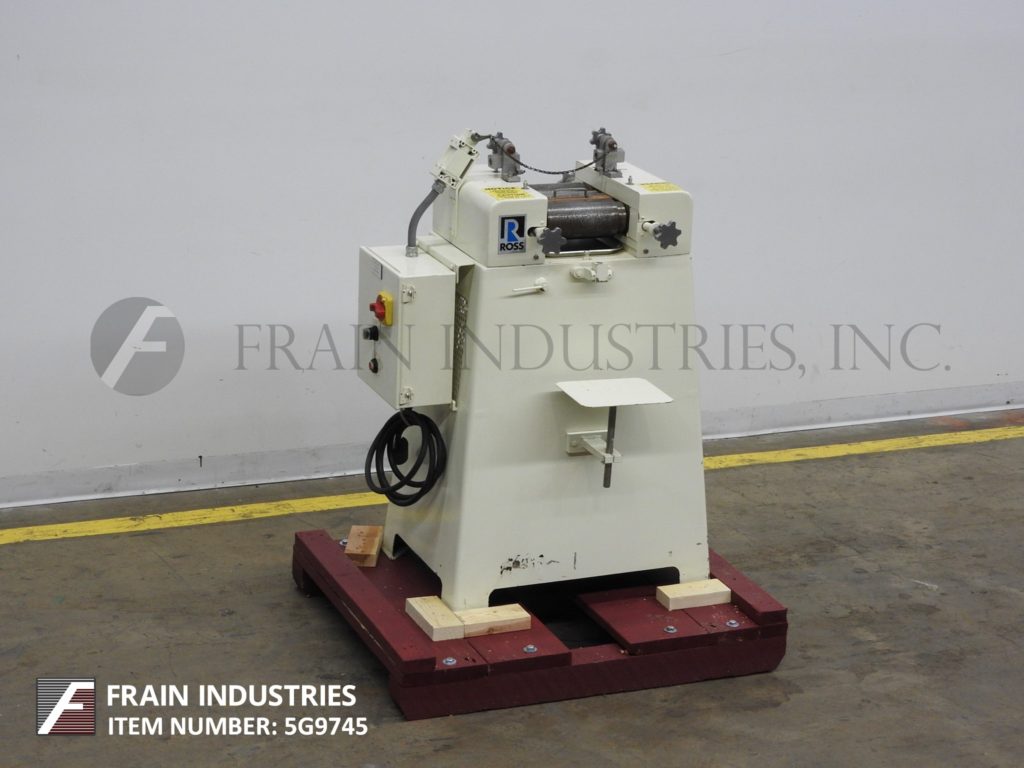 4" x 8" Ross #TRM, 3-roll mill w/volumes of product per hour, mounted on heavy duty base frame - Image 1