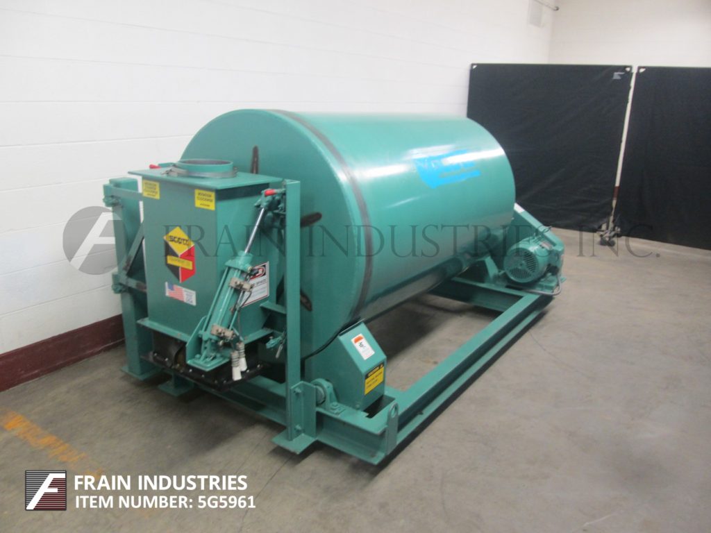 25 cu.ft. Scott #RD25, rotary drum batch mixer, 5 HP, forward/reverse, pneumatic clamp down swing open access - Image 1
