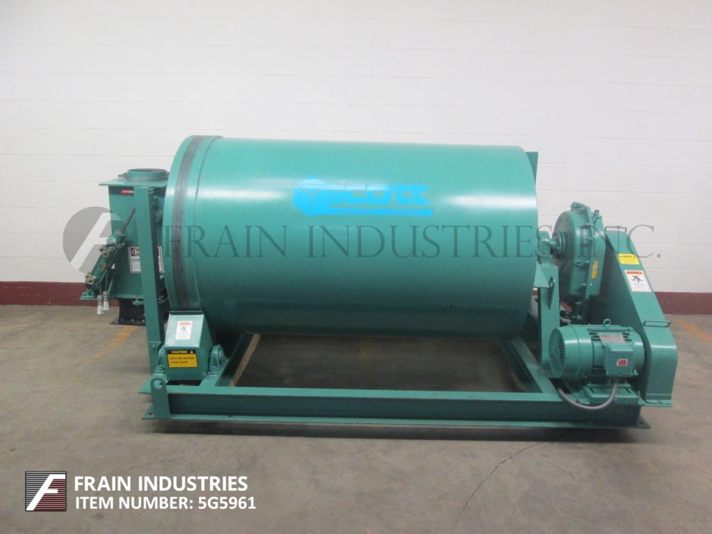 25 cu.ft. Scott #RD25, rotary drum batch mixer, 5 HP, forward/reverse, pneumatic clamp down swing open access - Image 4