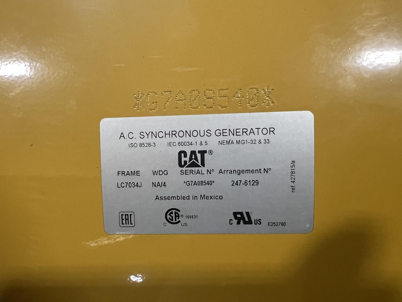 750 KW Caterpillar #LC7034J, generator end, 480 Volts, 12 wires, 18" flywheel, 0 hours, 2024 - Image 10