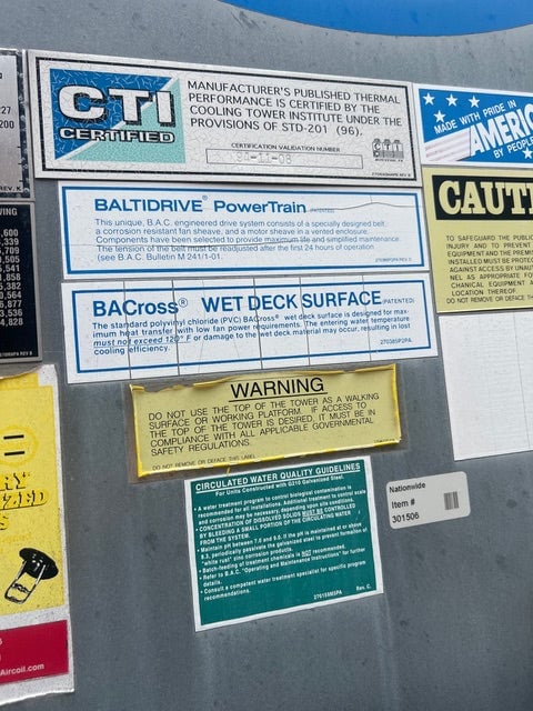 BAC #FXV-15145V, closed circuit cooling tower - Image 5