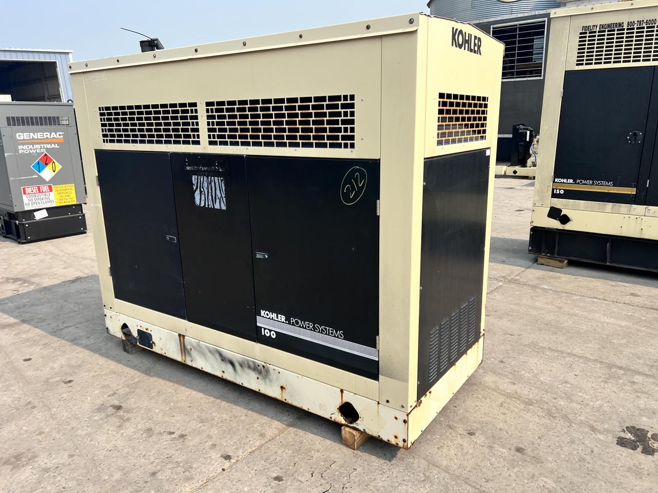 100 KW Kohler #100REOZJC, diesel generator set, 120/240 Volts, 1 phase, 4.5L John Deere engine, sound - Image 3