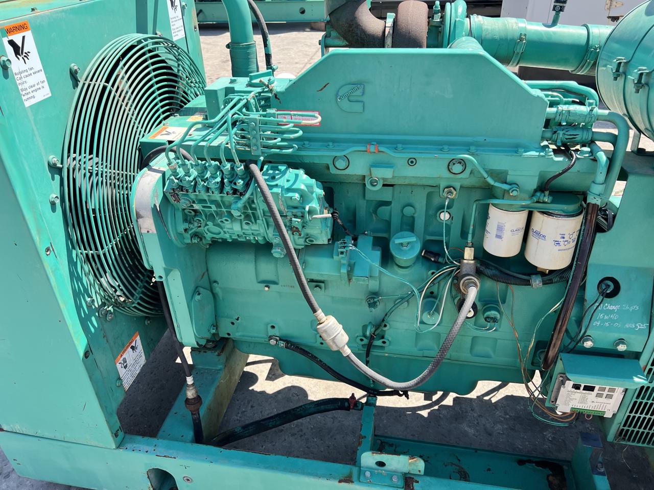 150 KW Cummins/Onan #150DGFA, diesel generator set, 480 Volts, 1/3 phase, 8.3L Cummins engine, open skid - Image 7