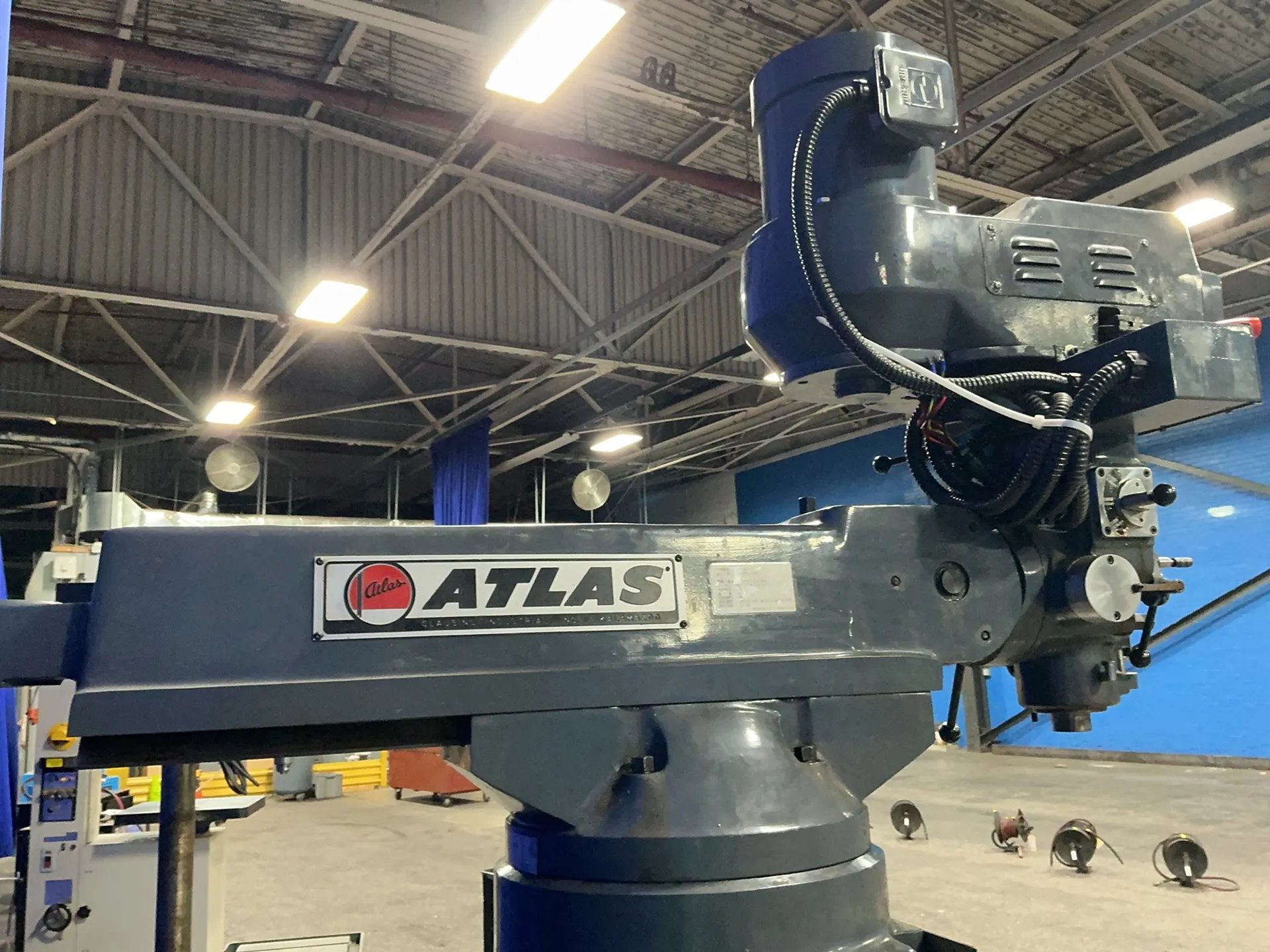 Atlas #2VS08, vertical mill, 9" x 49" table, 3 HP, 1730 RPM, 2006 - Image 4