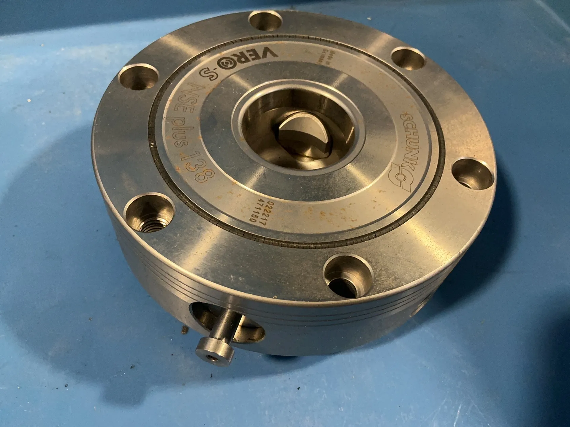 Schunk #VERO-S-NSE-PLUS-138, pneumatic quick change clamping module, 5.5" diameter - Image 2