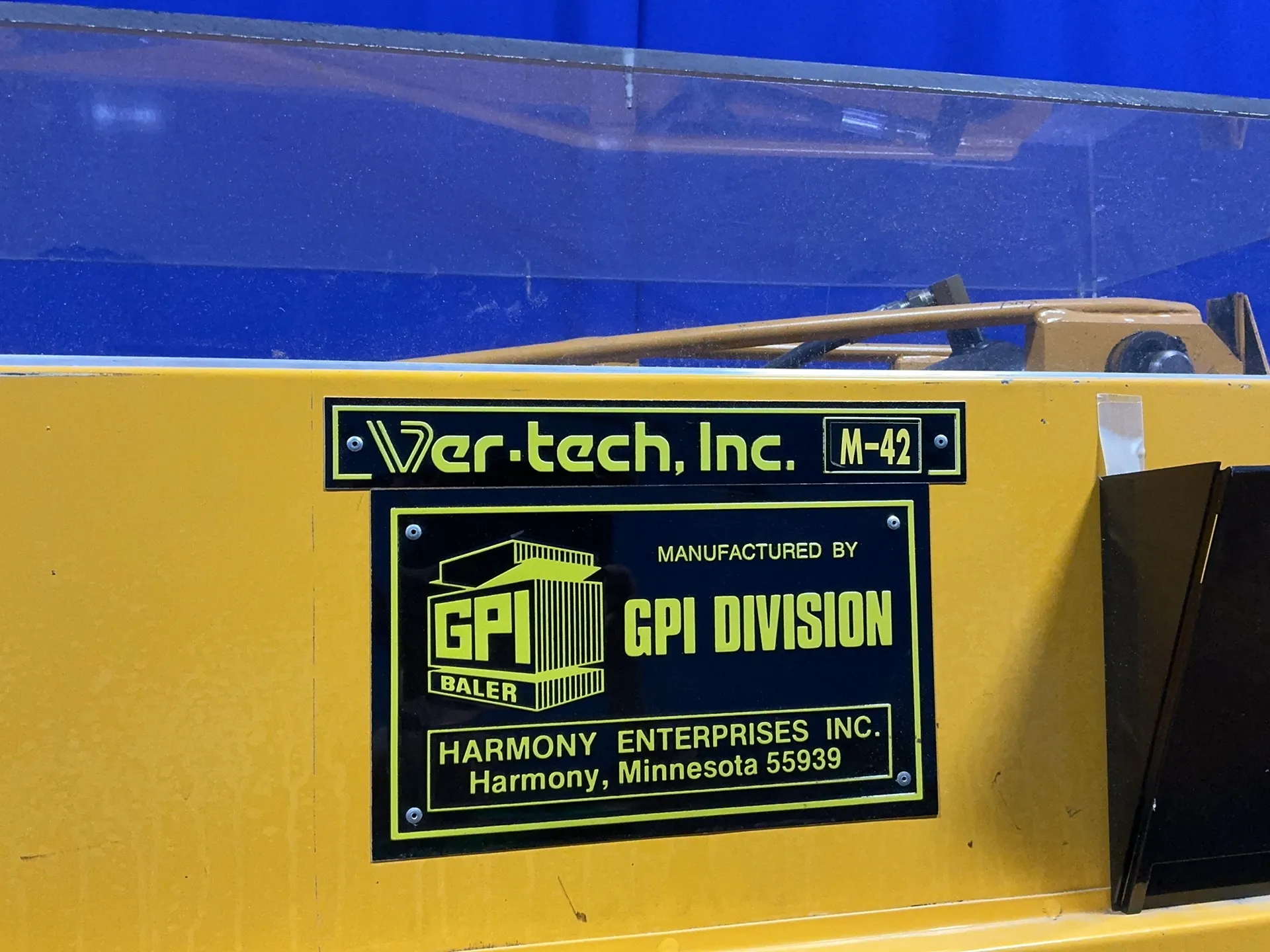 20" x 40" GPI Divison #M42BC, baler, 1-1/2 HP, 3450 RPM - Image 6