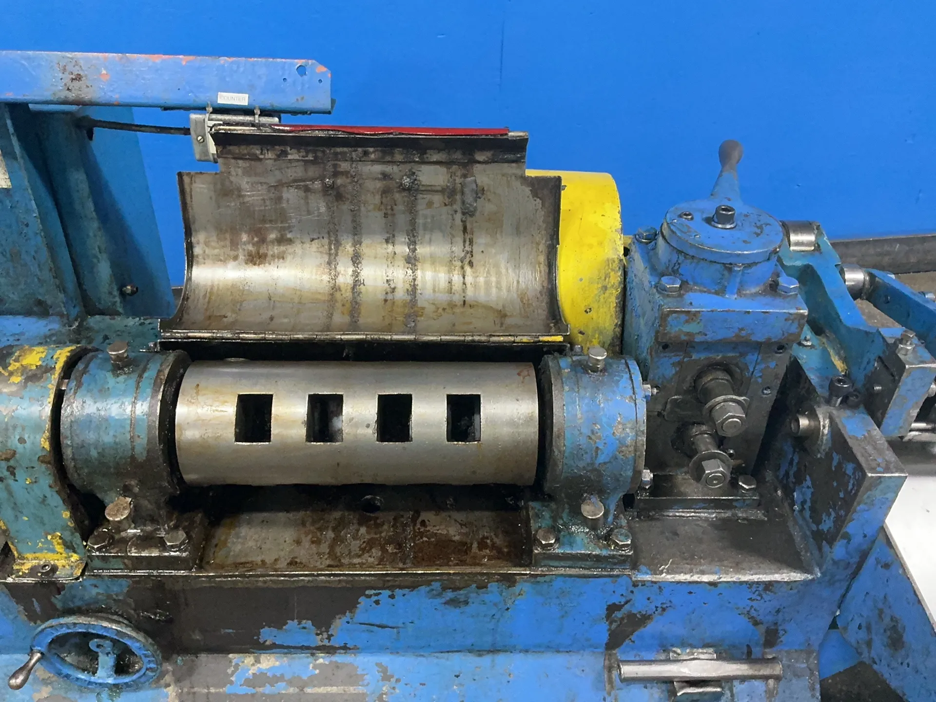 .25" G. C. Patterson Machine, wire cutter, counter, power switch, Dongan transformer - Image 2