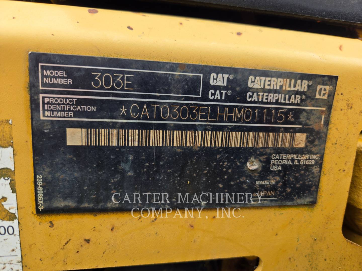 Caterpillar 303ECR, 993 hours, S/N: HHM01115, 2015 - Image 6