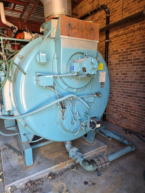 150 HP Cleaver-Brooks #CB-700-150-30, Hot Water Boiler, 30 psi, 6,276,000 BTU/HR, natural gas, 5 HP blower - Image 2