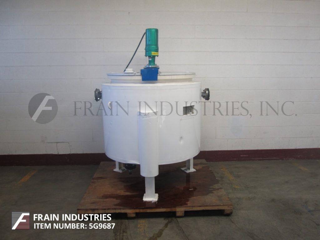 150 gallon Tycon USA, glass lined low pressure jacketed mixing tank, lift up covers, 38" diameter x 32" deep - Image 4