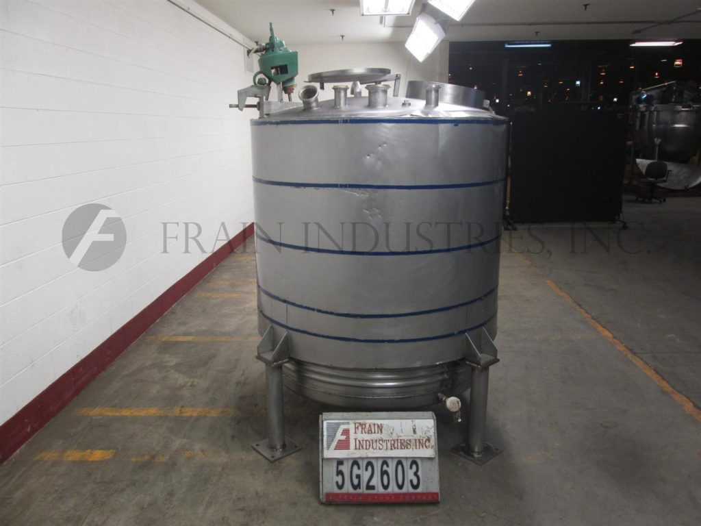 500 gallon Feldmeier, 316 Stainless Steel, low pressure jacketed tank, 51" diameter x 60" straight wall - Image 4