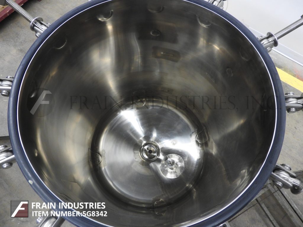 50 gallon Precision Stainless Tank Reactor, 200 liter, 316L Stainless Steel, 40/15 psi, 25" dia x 30" - Image 2