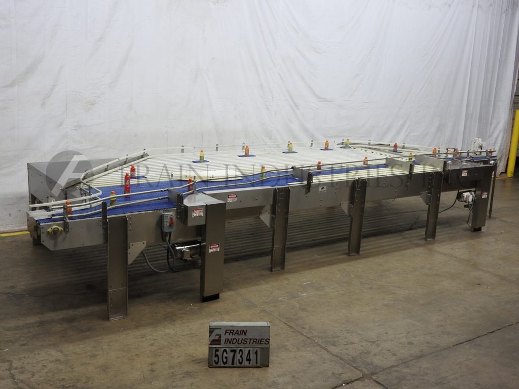 88-1/2" W x 257" L Automated Production Systems, 12-belt multi-directional accumulation table, adjustable - Image 1
