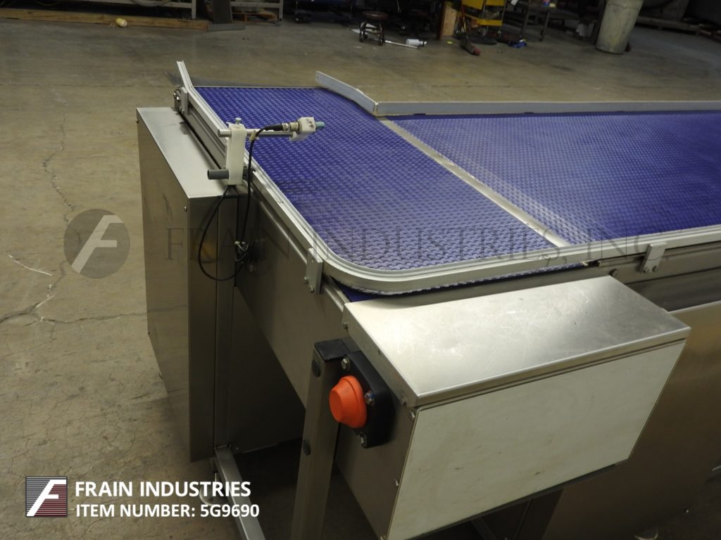31" W x 64" L Techne #T13001, Stainless Steel belt accumulation table, mounted on (10) adjustable legs - Image 2
