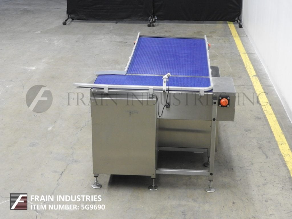 31" W x 64" L Techne #T13001, Stainless Steel belt accumulation table, mounted on (10) adjustable legs - Image 3