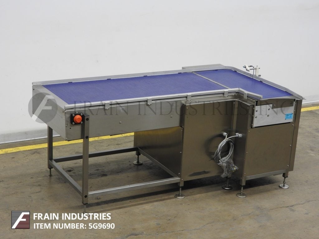31" W x 64" L Techne #T13001, Stainless Steel belt accumulation table, mounted on (10) adjustable legs - Image 5