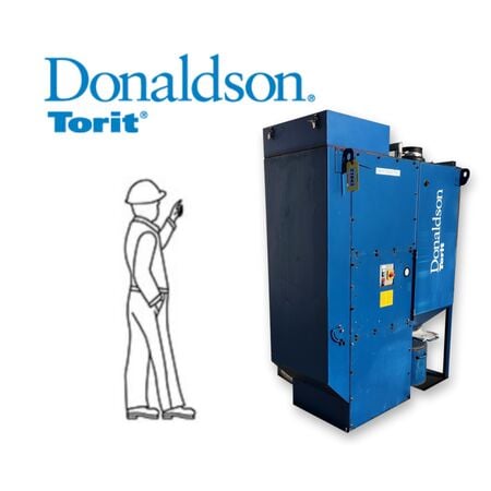 800 cfm Donaldson Torit #DFO-2-2, Downflo Oval dust collector, (2) 190 sq.ft. cartridges, 3 HP, 460 V., 3 - Image 1