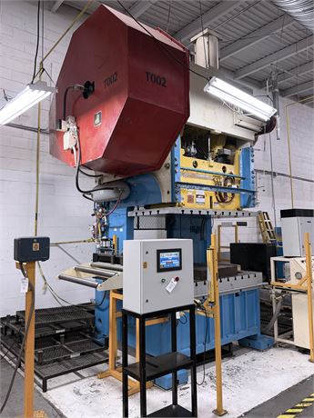 150 Ton, Johnson #G21507236, double crank gap frame press, 72" x36" bed, air clutch & brake, powered slide - Image 1