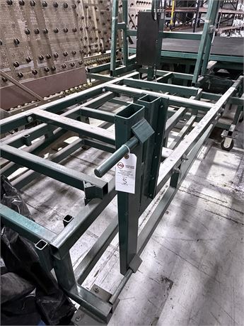 Hilditch Enterprises, adjustable free fall glass handling structure, fabricated steel frame, adjustable - Image 1