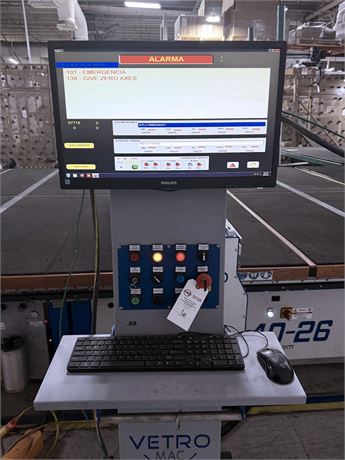 Vetromac #SA-40-26, automatic float glass cutting table, 157" x 102" max. glass, 3/4" thick, 656 FPM, air - Image 2
